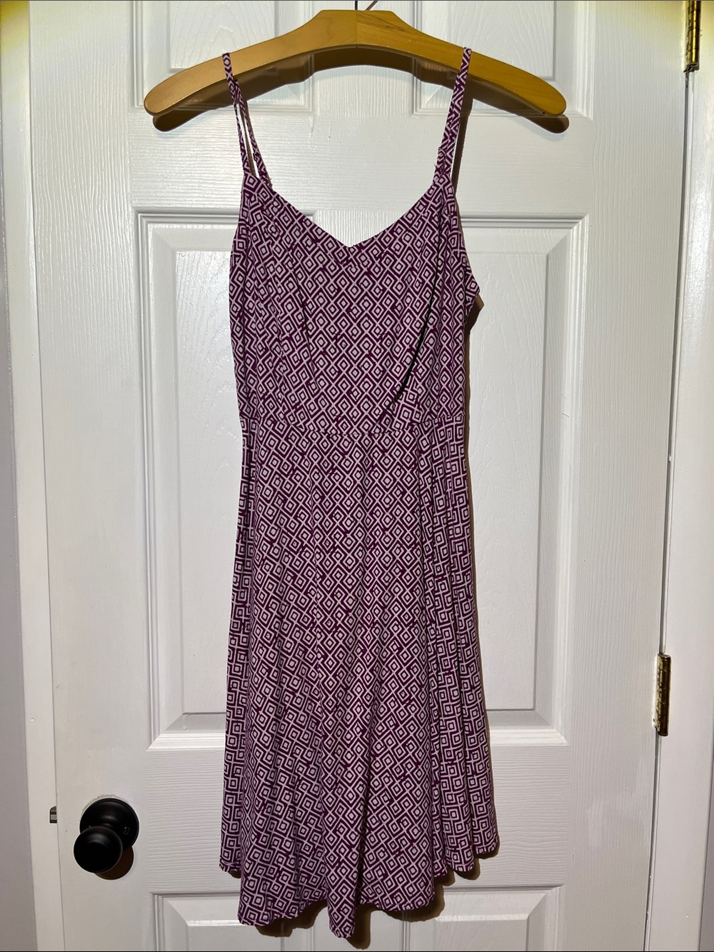 Old Navy Purple Geometric Spaghetti-Strap Mini Dress
